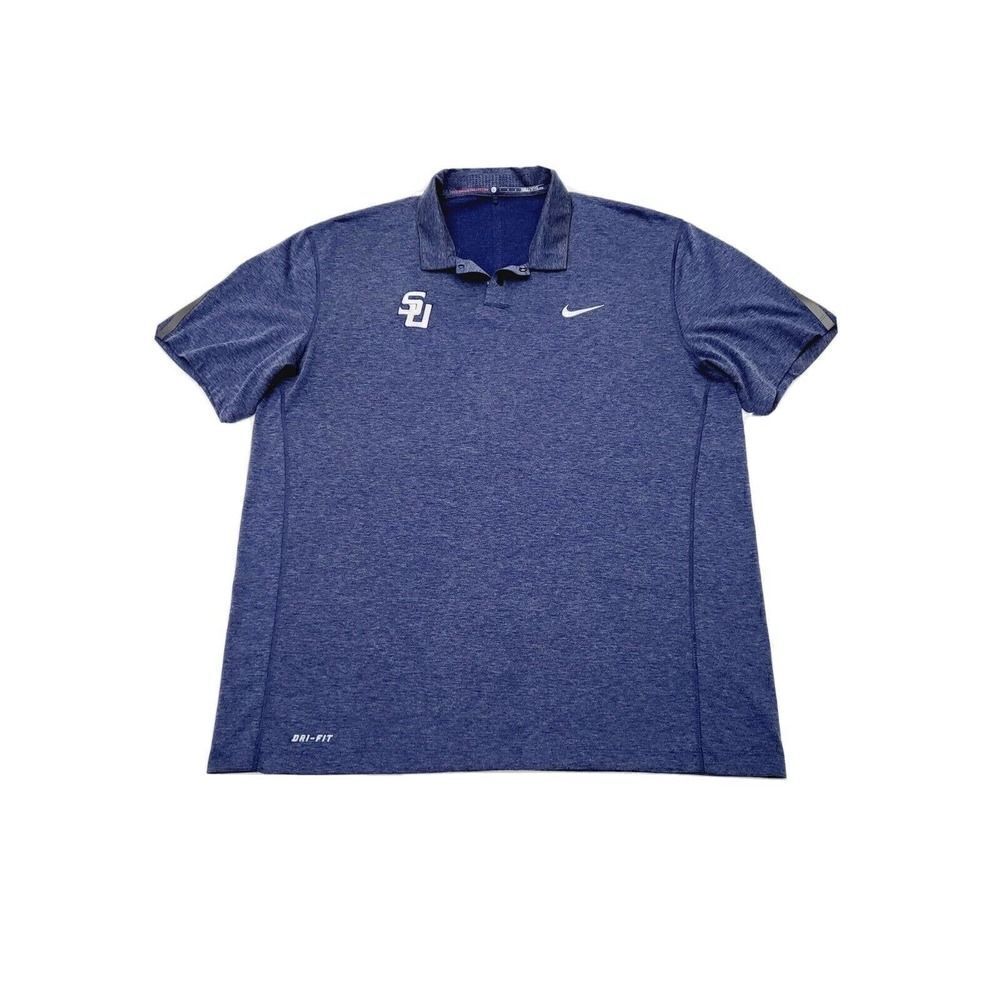 Nike Tiger Woods Collection Golf Shirt Polo Blue Sz Large southern union